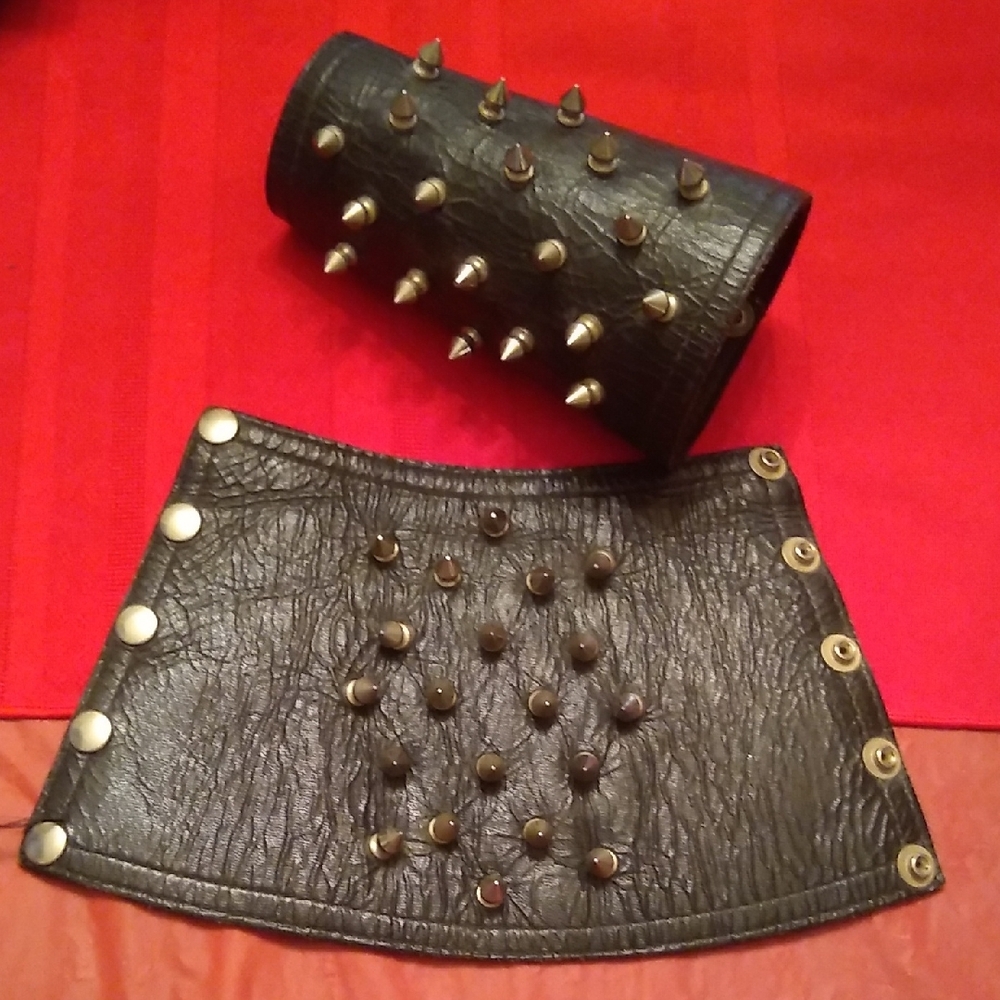 PR. Warrior Studded Leather Cuffs, #37 - Picture 3 of 13